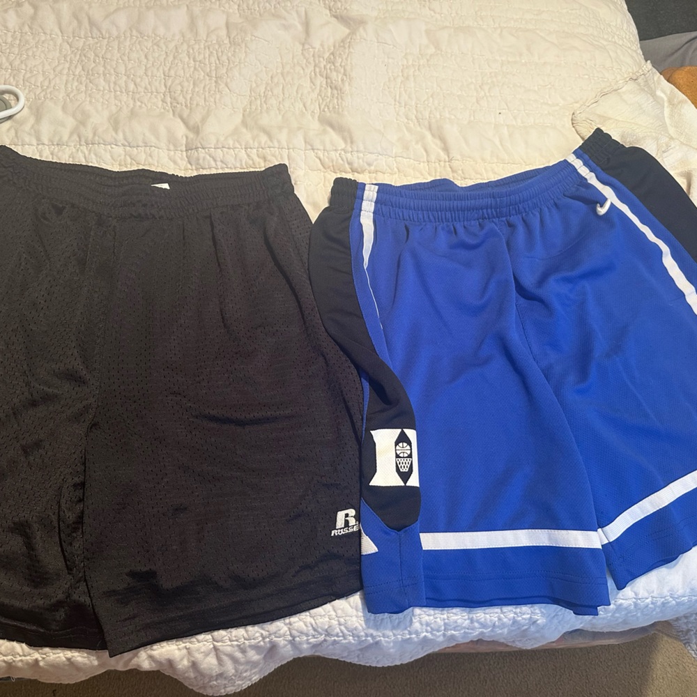 Russell Athletic Black and Nike  Blue Shorts Duo